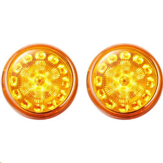 Custom Dynamics PB-A-1156 Probeam Bullet Bezel LED Turn Signal Inserts for Models with 1156 Contact Bases - Amber
