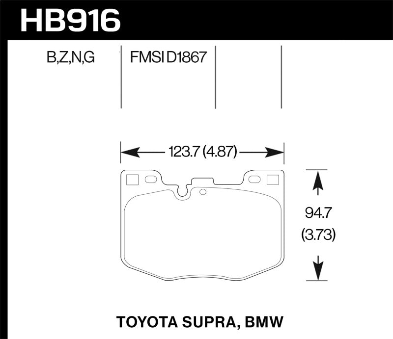 Load image into Gallery viewer, Hawk Performance HB916N.740 HAWK HP+ Brake Pad Sets

