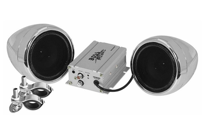 Boss Audio MC420B MC420B 600 Watt Motorcycle/ATV Sound System with Bluetooth Audio Streaming - Chrome