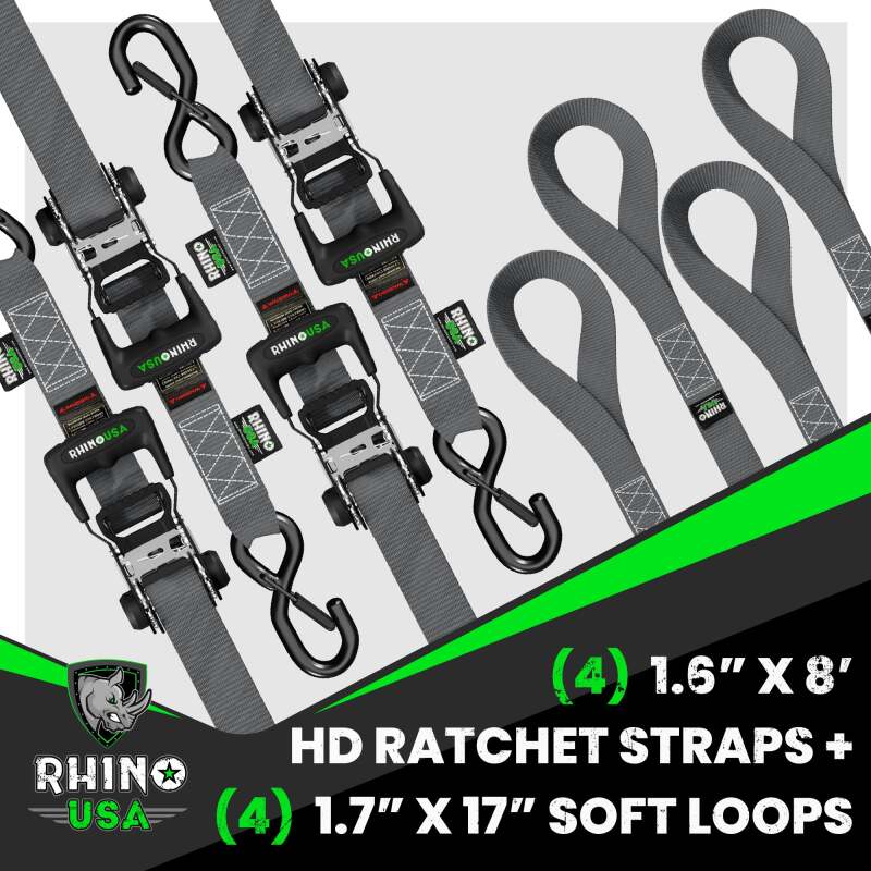 Load image into Gallery viewer, Rhino Usa HDKIT-4PK-GRY RSA Tie Down Kits
