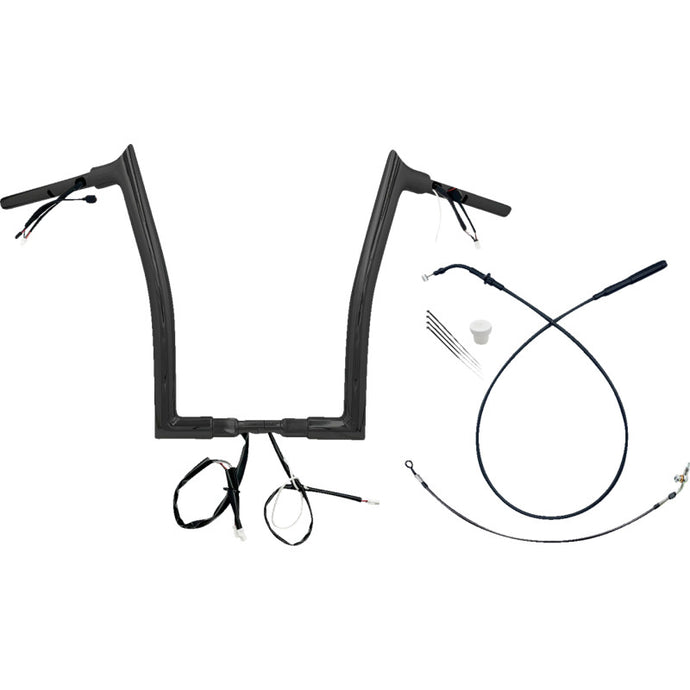 Fat Baggers, Inc. 849916-B 1-1/2in. EZ Install Pointed Top Handlebar Kit - Black