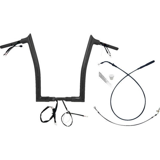 Fat Baggers, Inc. 849916-B 1-1/2in. EZ Install Pointed Top Handlebar Kit - Black