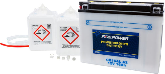 Fire Power CB16AL-A2 Conventional 12V Heavy Duty Battery With Acid Pack