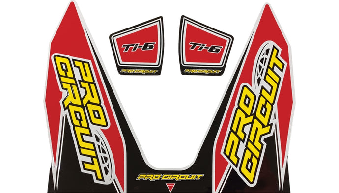 Pro Circuit DC22TI6-RED Ti-6 Exhaust Decal - Red