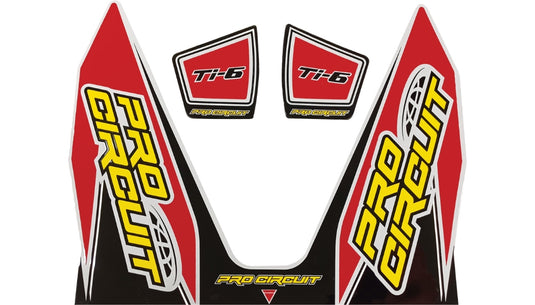 Pro Circuit DC22TI6-RED Ti-6 Exhaust Decal - Red