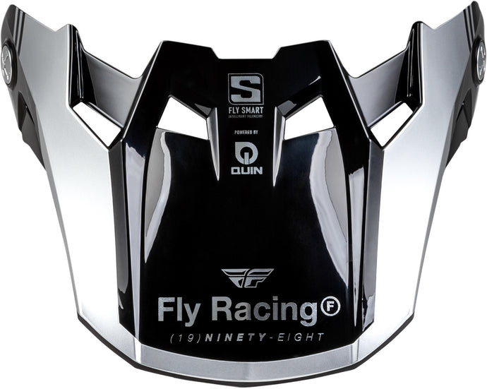 Fly Racing Visor for Formula S Legacy Helmets - Blue Carbon/Silver - Youth Lg/Adult Sm