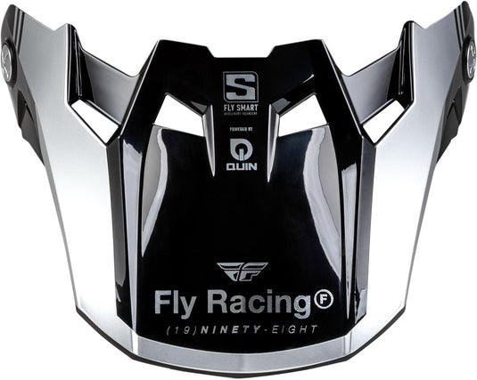 Fly Racing Visor for Formula S Legacy Helmets - Blue Carbon/Silver - Youth Lg/Adult Sm