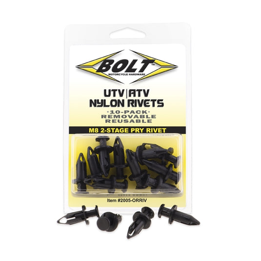 Bolt Mc Hardware 2005-0RRIV M8 Nylon Pry Rivets - 10Pk.