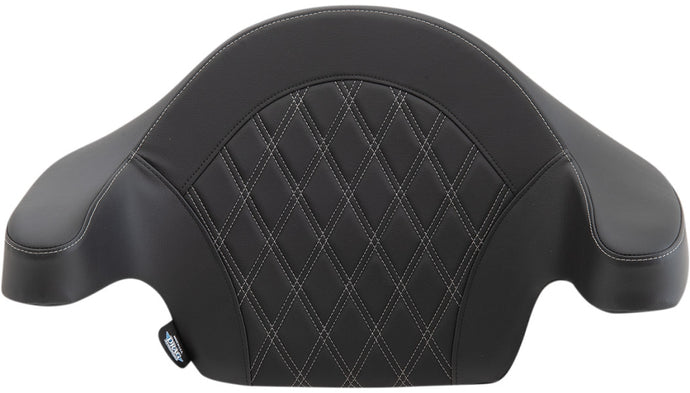Drag Specialties 0822-0438 Tour Box Pad - Double Diamond - Silver Stitch