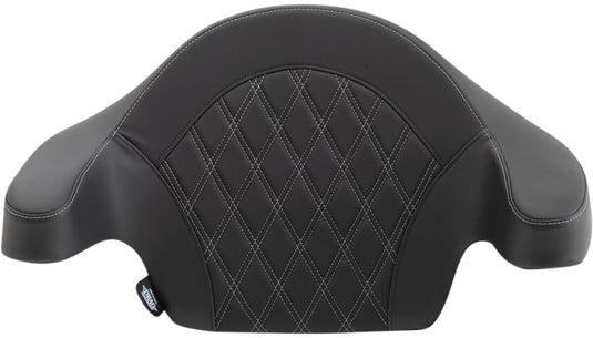 Drag Specialties 0822-0438 Tour Box Pad - Double Diamond - Silver Stitch