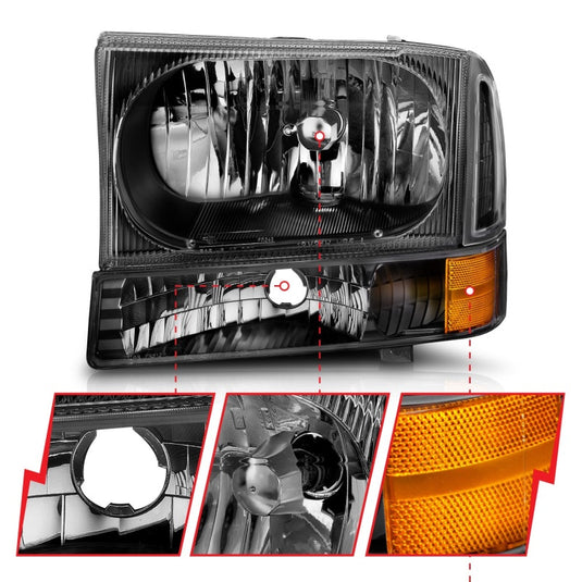 Anzo 111080 ANZ Crystal Headlights
