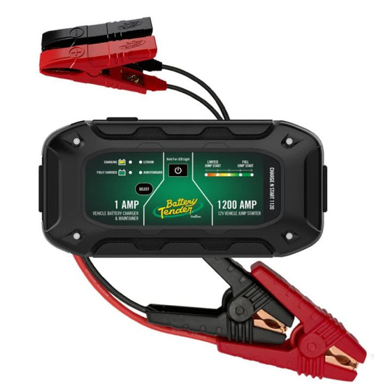 Battery Tender 030-7012-WH Charge N Start 1 AMP Battery Charger and 1200 AMP Jump Starter