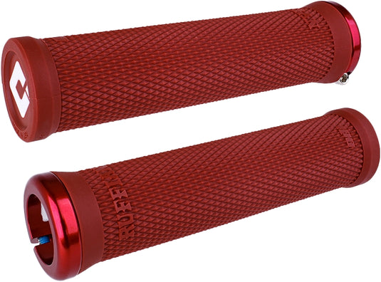 Odi L33RFDR-R Ruffian V2.1 PWC Lock-On Grips - 135mm - Dark Red/Red