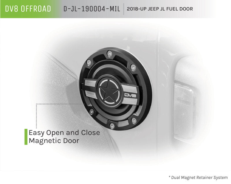 Load image into Gallery viewer, Dv8 Offroad D-JL-190004-MIL DVE Fuel Doors
