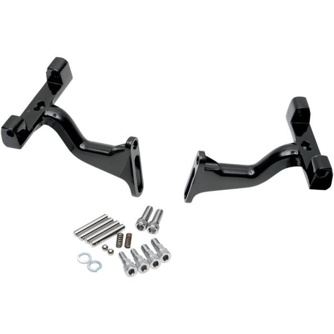 Drag Specialties 1621-0395 Raised Passenger Floorboard Mounts - Black