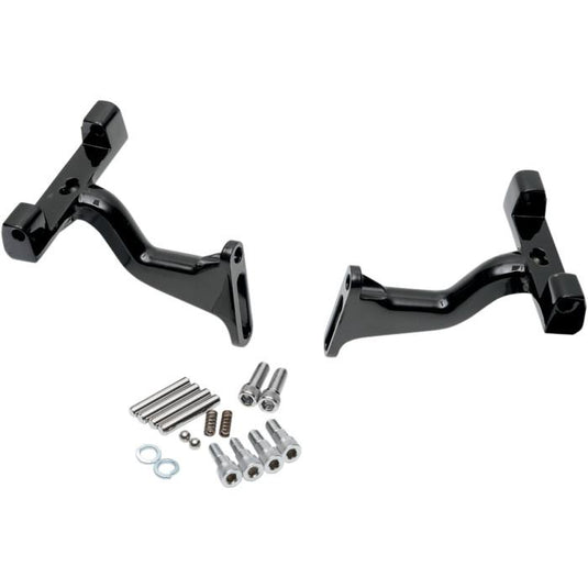Drag Specialties 1621-0395 Raised Passenger Floorboard Mounts - Black