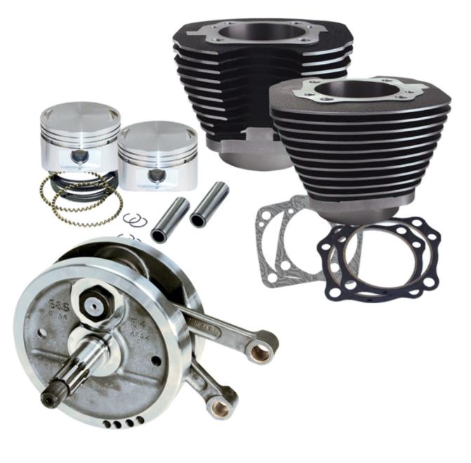 S&S Cycle 91-7661 96in. Sidewinder Kit - Black