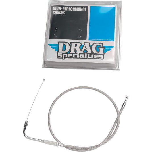 Drag Specialties 0650-0321 Alternative Length Braided Throttle Cable - 45.5in.