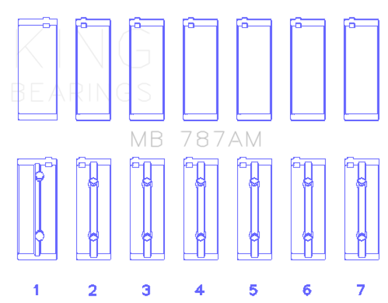 Load image into Gallery viewer, King Engine Bearings MB787AM0.25 KING Main Bearings
