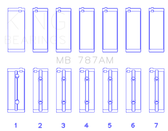 King Engine Bearings MB787AM0.25 KING Main Bearings