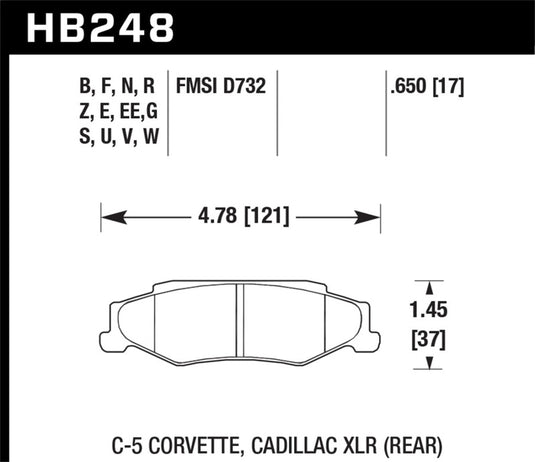 Hawk Performance HB248F.650 HAWK HPS Brake Pad Sets