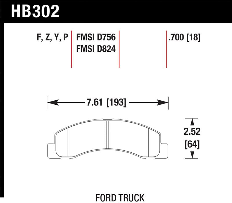 Load image into Gallery viewer, Hawk Performance HB302P.700 HAWK Super Duty Brake Pad Sets
