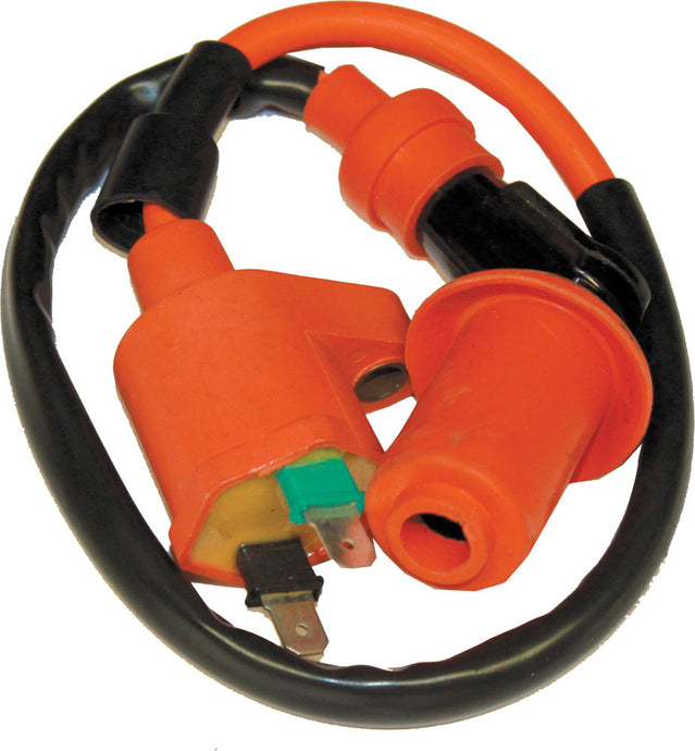 Outside Distributing 08-0306-HP Ignition Coil - HP Orange Coil (GY6 Style)