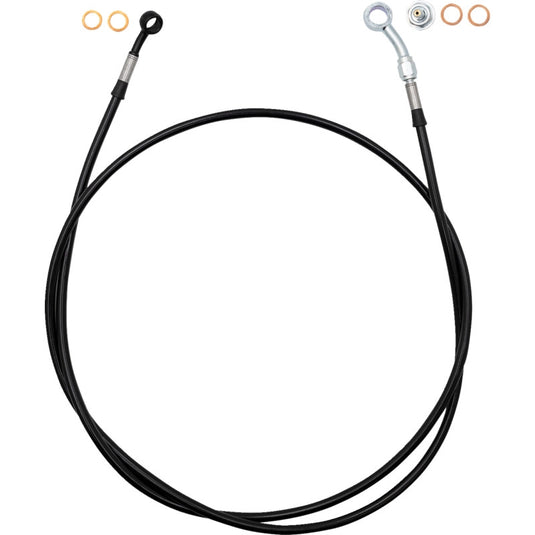Fat Baggers, Inc. 110069-B EZ Install Full Length Brake Line Kit - 69in. - Black