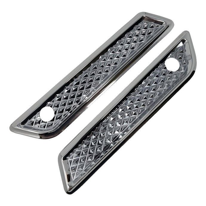 Covingtons C3010-C Saddlebag Hinge Covers - Diamondback - Chrome