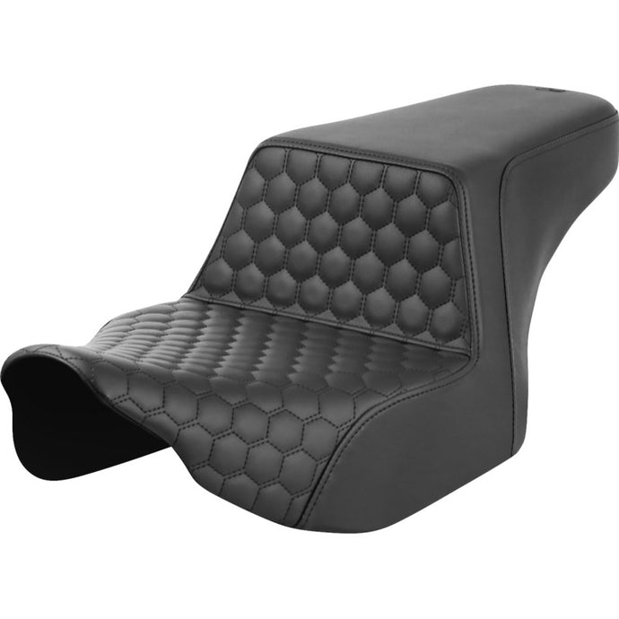 Saddlemen 823-07-17700 Step-Up HC Seat - Black Stitching