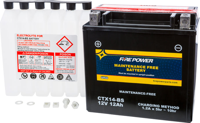 Fire Power CTX14-BS Sealed AGM Battery