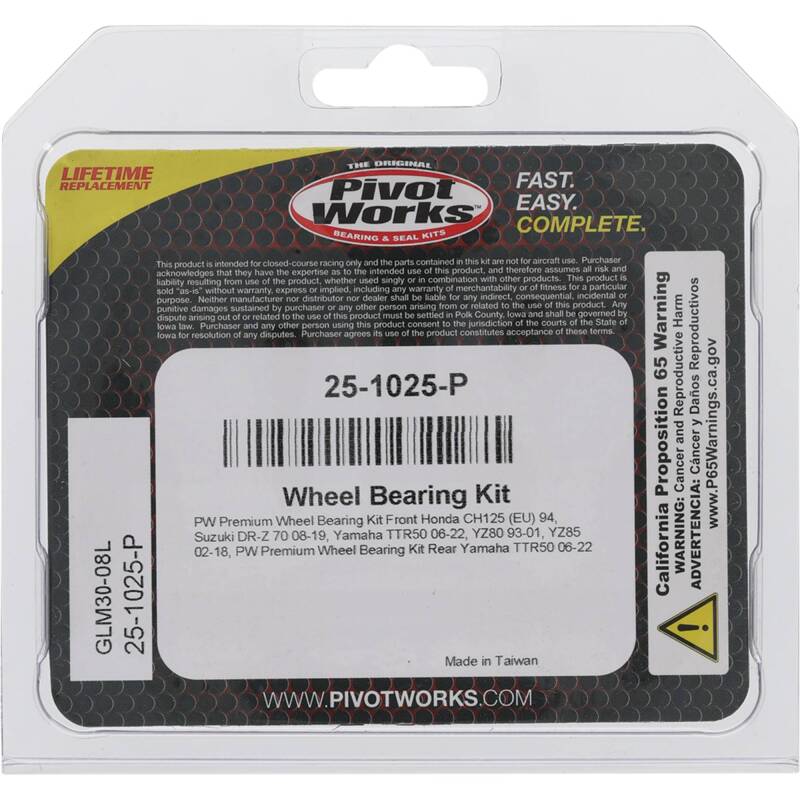 Load image into Gallery viewer, Pivot Works 25-1025-P PIV Wheel Bearing Kit
