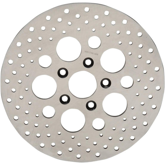 Drag Specialties 1710-1908 Stainless Steel Drilled Brake Rotor