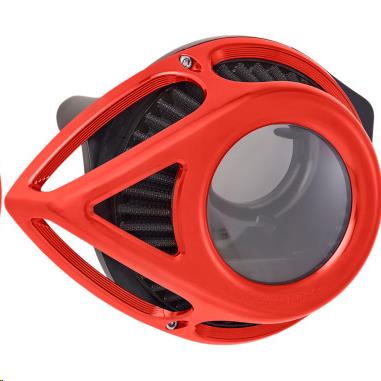 Arlen Ness 18-913 Clear Tear Series Air Cleaner Kit - Red Anodized