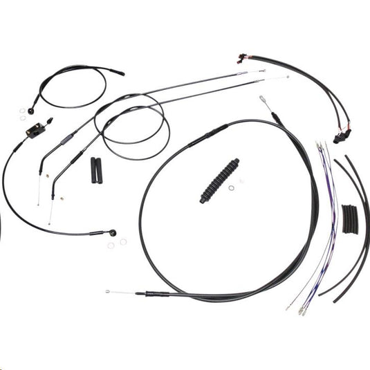 Magnum 486672 Black XR Handlebar Installation Kit with Black Fittings for 10-12in. Ape