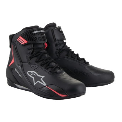 Alpinestars Stella Faster-4 Drystar Womens Riding Shoes (9, Black/Gray/Coral Fluo)