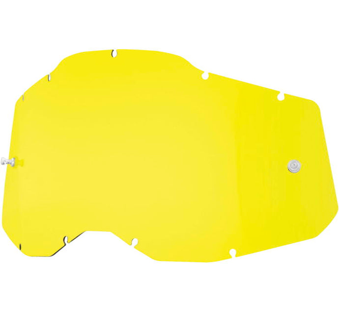 100% Lens for Racecraft 2/Accuri 2/Stratus 2 Goggles - Yellow