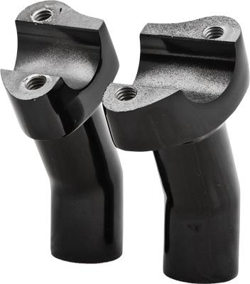 Harddrive H57-6075BF-5.5 Forged Pullback Handlebar Risers - 5-1/2in. Rise - Black