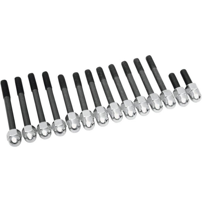 Drag Specialties DS-190137 Chrome Acorn Cylinder Base Nut Set