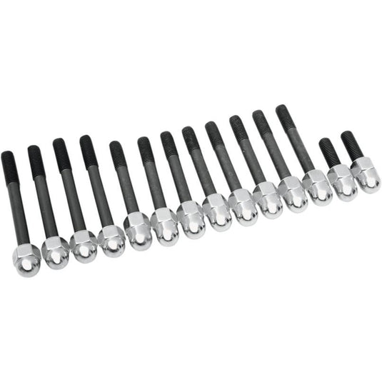 Drag Specialties DS-190137 Chrome Acorn Cylinder Base Nut Set