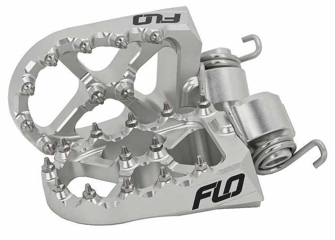 Flo Motorsports LOW-795-2S Pro Series Footpegs - Silver