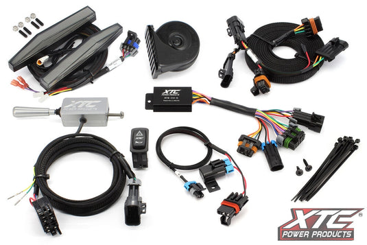 Xtc Power Products ATS-L-POL-RAN570-DRL Auto Turn Signal Kit - with Billet Lever and Front DRL Lights Pol