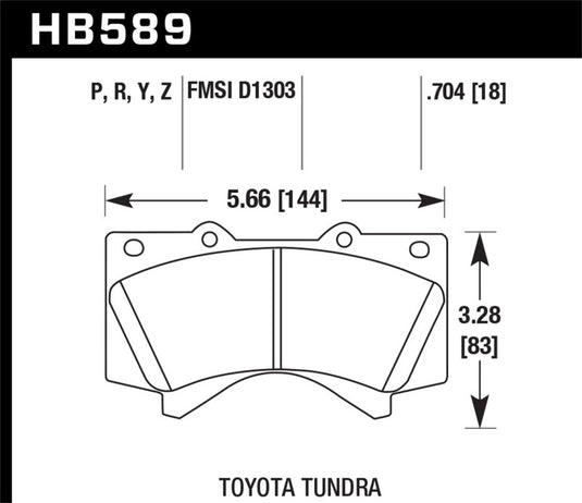 Hawk Performance HB589N.704 HAWK HP+ Brake Pad Sets