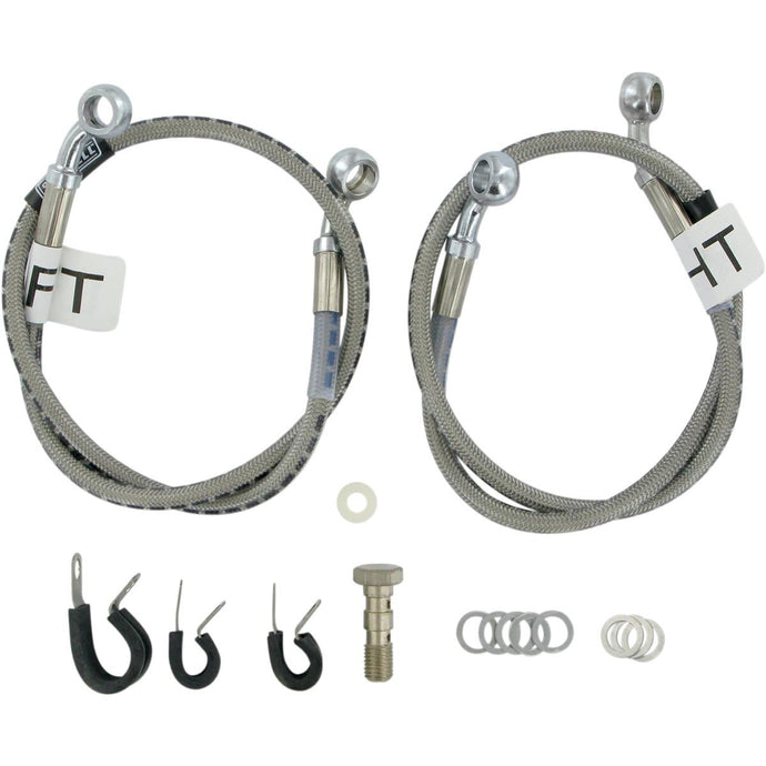 Russell R09322 Cycleflex Brake Line Two-Line Race Kit