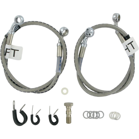 Russell R09322 Cycleflex Brake Line Two-Line Race Kit