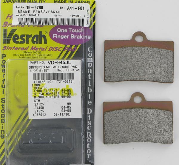 Vesrah VD-154/2JL Sintered Metal Brake Pads