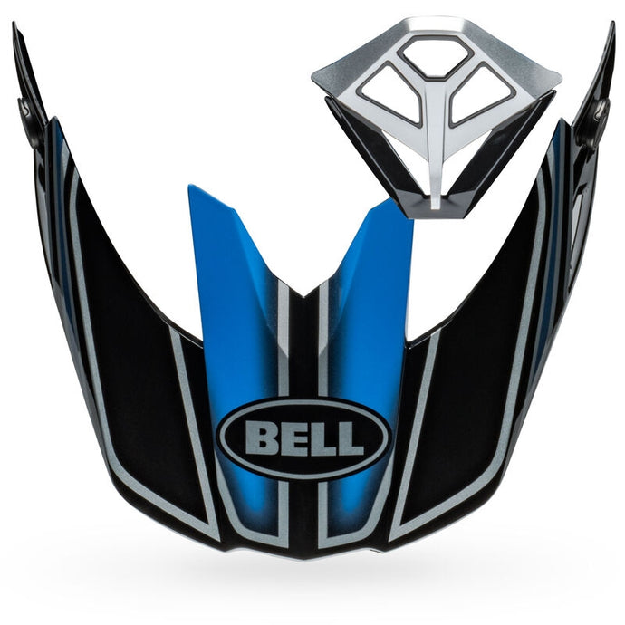Bell Helmets Visor/Mouthpiece Kit for Moto-10 Webb Marmont Helmets - Gloss North Carolina Blue