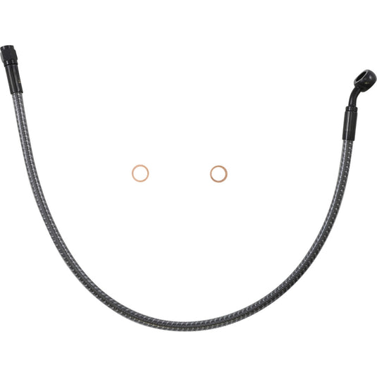 Magnum AS77132 Karbonfibr Designer Series ABS Front Upper Brake Line - 10mmin.,35deg. Banjo - 32in.