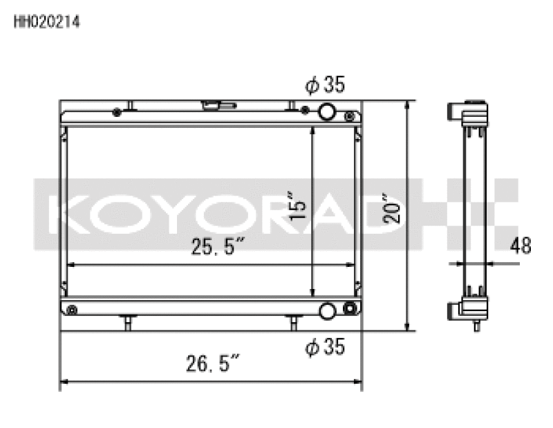 Load image into Gallery viewer, Koyo HH020214 KOY Racing Radiators

