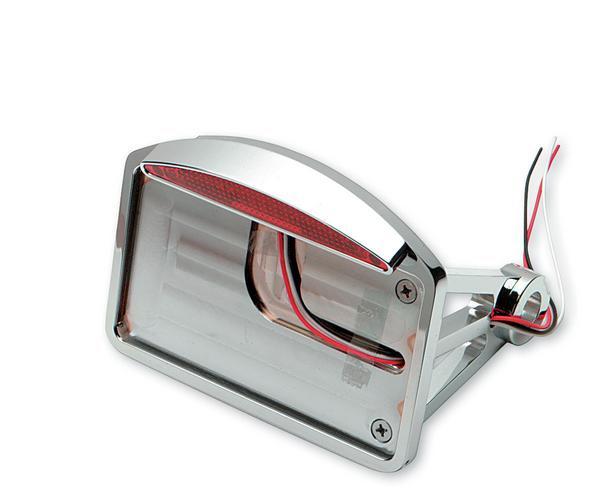 Drag Specialties 2010-0554 Axle Mount Taillight/License Plate Mount - Half-Moon - Flat Horizontal